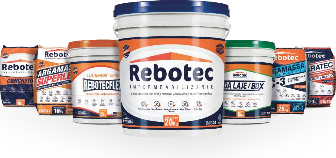 Linha completa de produtos Rebotec